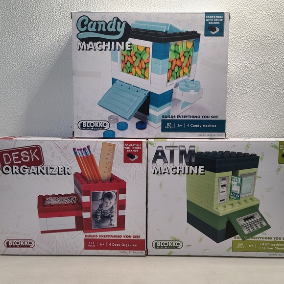 Blokko 3 Pack of Buildable Desktop Decor - Picture 1 of 4